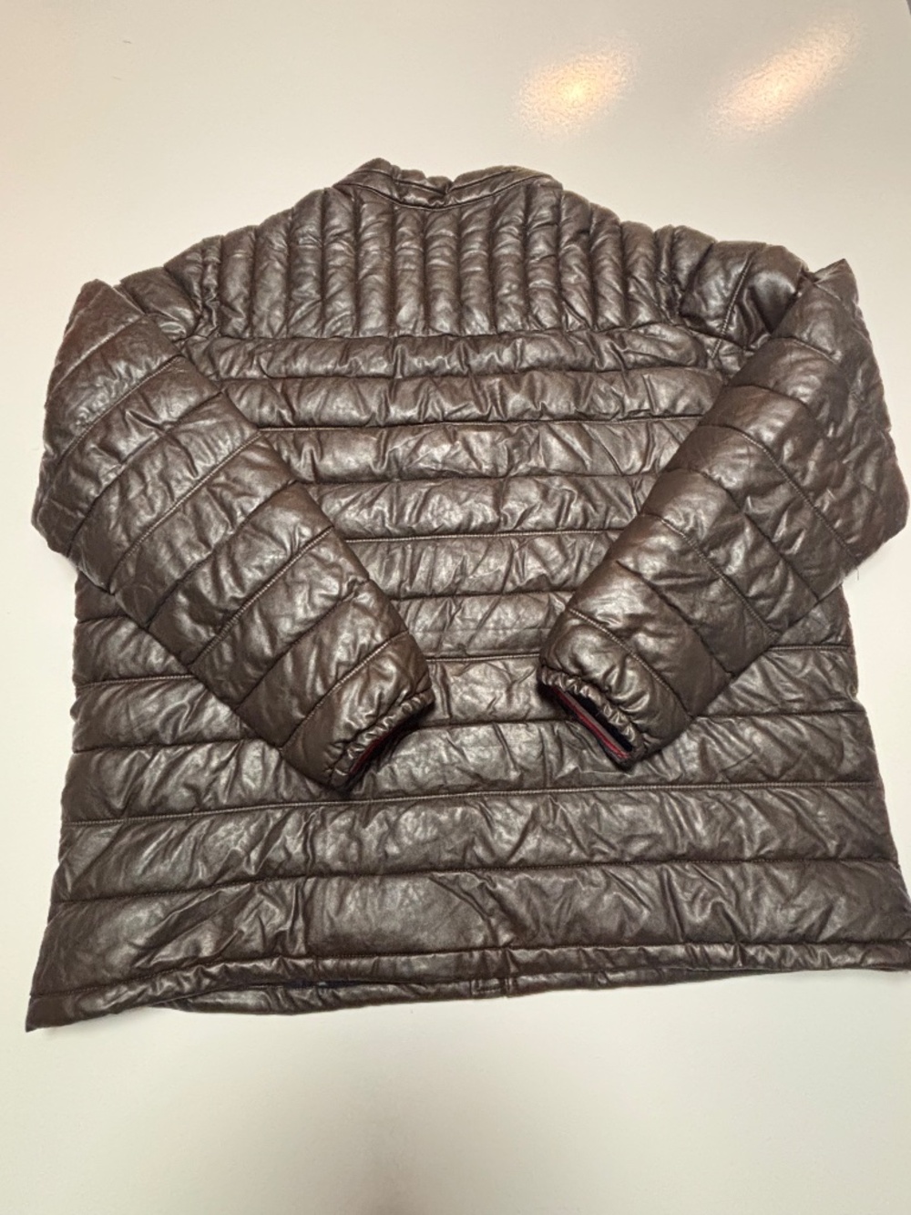 Mens Brown Tommy Hilfiger Puffer Winter Coat Jacket Size 2XL - Picture 10 of 11
